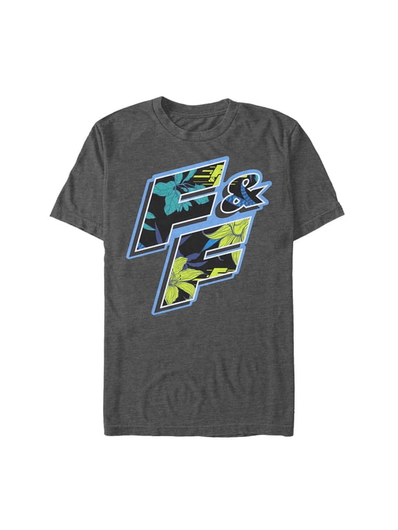 Men's Fast & Furious FF Island Logo Graphic Tee Charcoal Heather Small