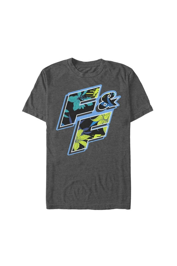 Men's Fast & Furious FF Island Logo Graphic Tee Charcoal Heather Small