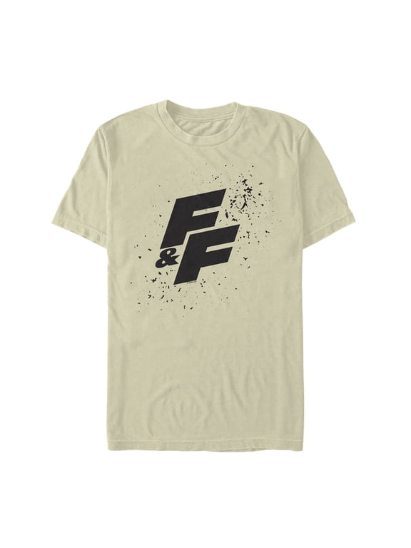 Men's Fast & Furious FF Splatter Logo Graphic Tee Beige 2X Large