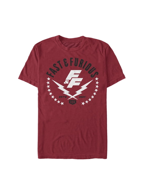 Men's Fast & Furious FF Star Logo Graphic Tee Cardinal Large