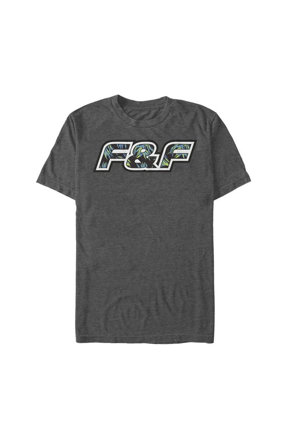 Men's Fast & Furious FF Tropical Logo Graphic Tee Charcoal Heather Medium