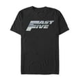 thumbnail image 1 of Men's Fast & Furious Fast Five Metal Logo Graphic Tee Black 3X Large, 1 of 4