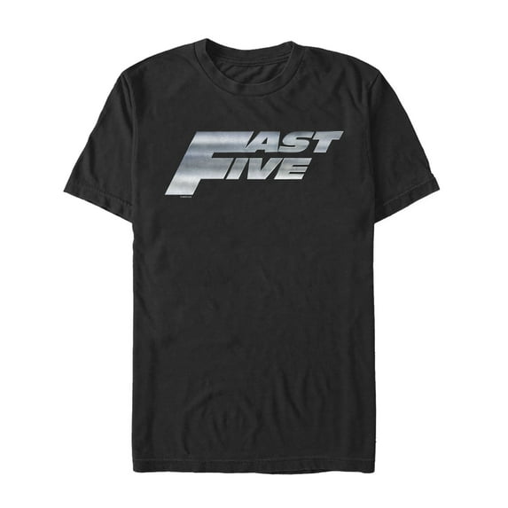 Men's Fast & Furious Fast Five Metal Logo Graphic Tee Black 3X Large