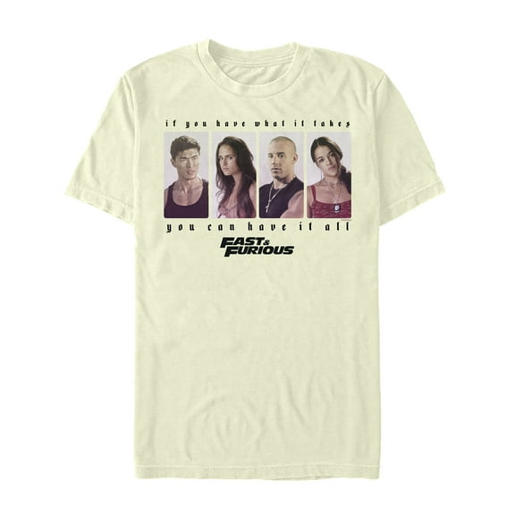 Men's Fast & Furious Favorite Character Box  Graphic Tee Beige Small