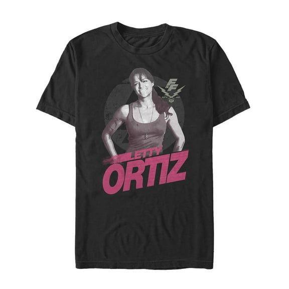 Men's Fast & Furious Letty Ortiz Pose Graphic Tee Black 4X Large