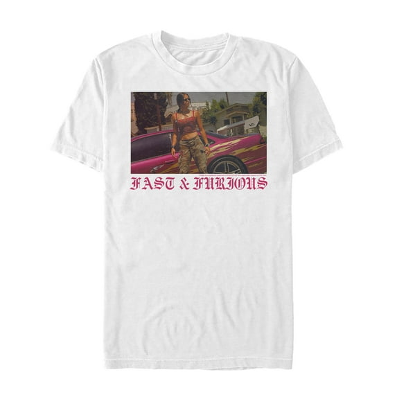 Men's Fast & Furious Letty Scene Graphic Tee White Medium