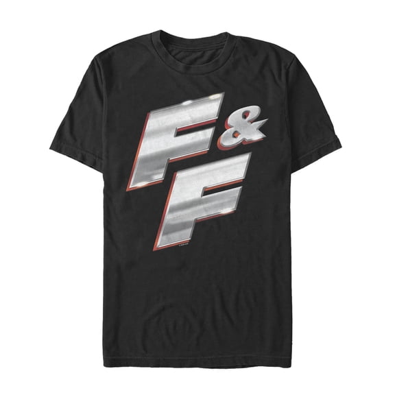 Men's Fast & Furious Metallic FF Logo Graphic Tee Black Large