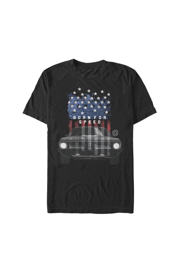 Men's Fast & Furious Patriotic Born for Speed Graphic Tee Black Large