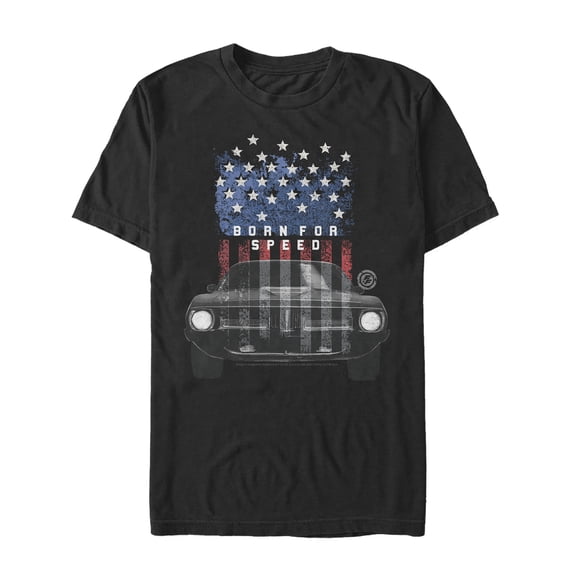 Men's Fast & Furious Patriotic Born for Speed Graphic Tee Black Large