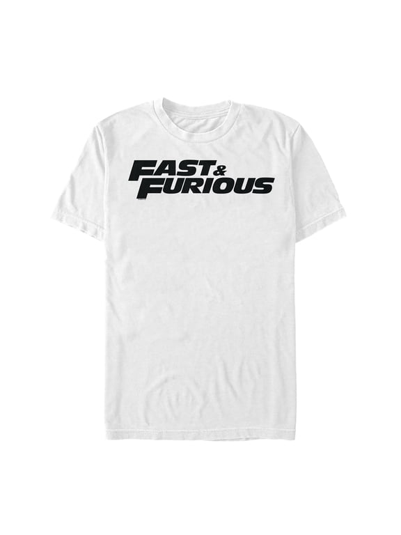 Men's Fast & Furious Solid Logo Graphic Tee White Medium