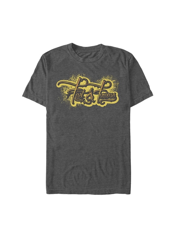 Men's Fast & Furious Spray Paint Logo Graphic Tee Charcoal Heather Large