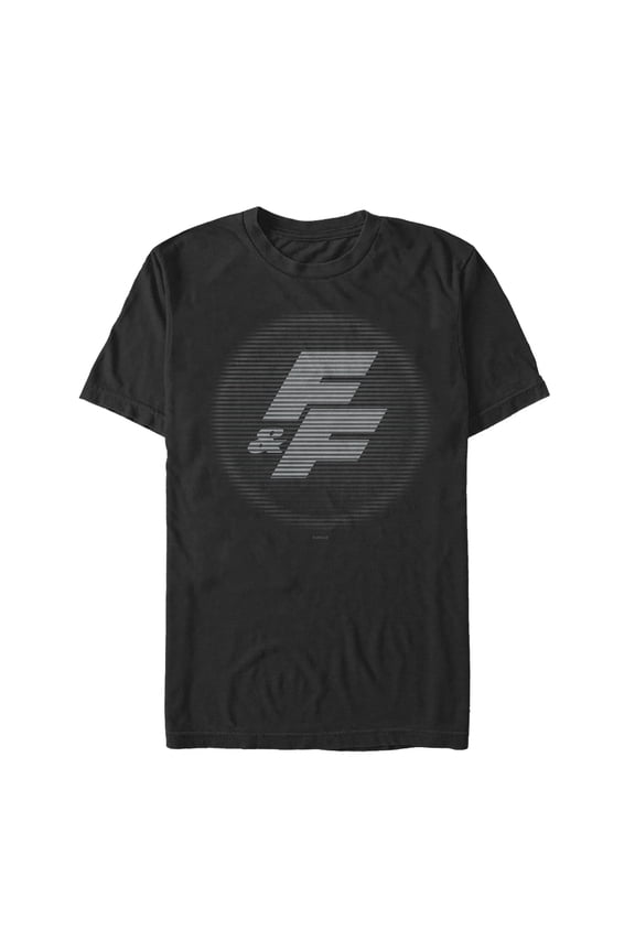 Men's Fast & Furious Striped FF Logo  Graphic Tee Black Large