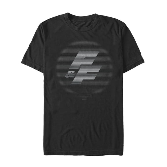 Men's Fast & Furious Striped FF Logo Graphic Tee Black Medium