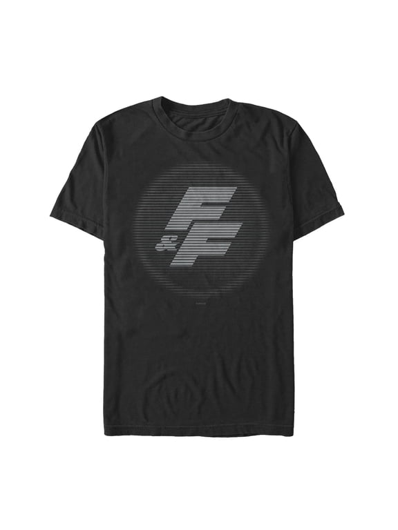 Men's Fast & Furious Striped FF Logo Graphic Tee Black Small