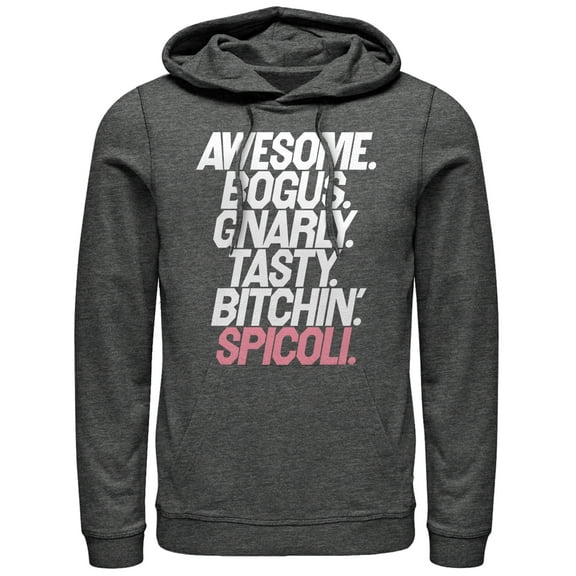 Men's Fast Times at Ridgemont High Spicoli Slang Pull Over Hoodie Charcoal Heather Small