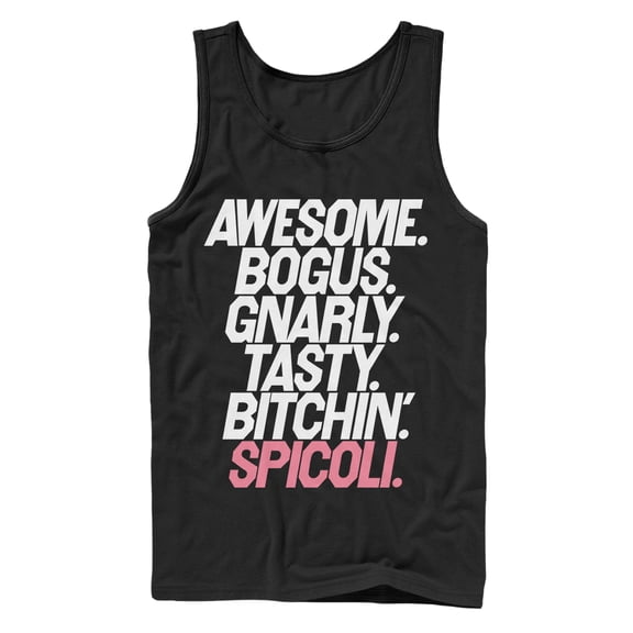 Men's Fast Times at Ridgemont High Spicoli Slang Tank Top Black Medium