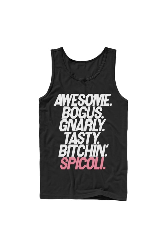 Men's Fast Times at Ridgemont High Spicoli Slang Tank Top Black Medium