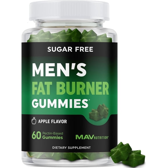 MAV Nutrition Apple Flavored Pectin-Based Appetite Suppresants , Chewable Gummies, 60 Count