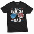 thumbnail image 1 of Men's Father's Day 4th of July All American dad T-shirt Patriotic USA American father Daddy Gift Tee, 1 of 7
