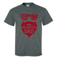 thumbnail image 1 of Men's Father's Day BA Bearded Dad Funny Short Sleeve Graphic T-shirt-Heather Grey-xxxl, 1 of 4