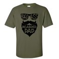 thumbnail image 1 of Men's Father's Day BA Bearded Dad Funny Short Sleeve Graphic T-shirt-Military-large, 1 of 4