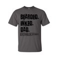 thumbnail image 1 of Men's Father's Day Bearded Inked Dad Like A Normal Dad But Bada$$ Short Sleeve T-shirt-Charcoal-5xl, 1 of 4