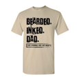 thumbnail image 1 of Men's Father's Day Bearded Inked Dad Like A Normal Dad But Bada$$ Short Sleeve T-shirt-Sand-4xl, 1 of 4