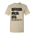 thumbnail image 1 of Men's Father's Day Bearded Inked Dad Like A Normal Dad But Bada$$ Short Sleeve T-shirt-Sand-5xl, 1 of 4