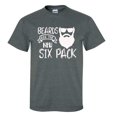 thumbnail image 1 of Men's Father's Day Beards Are The New Six Pack Funny Short Sleeve Graphic T-shirt-Heather Grey-xxxl, 1 of 4