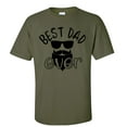 thumbnail image 1 of Men's Father's Day Best Dad Ever Bearded Dad with Sunglasses Funny Short Sleeve Graphic T-shirt-Military-4xl, 1 of 4