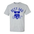 thumbnail image 1 of Men's Father's Day Best Dad Ever Bearded Dad with Sunglasses Funny Short Sleeve Graphic T-shirt-Sports Grey-large, 1 of 4