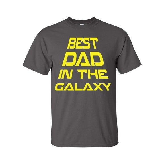 Men's Father's Day Best Dad In The Galaxy Short Sleeve T-shirt-Charcoal-5xl