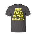 thumbnail image 1 of Men's Father's Day Best Dad In The Galaxy Short Sleeve T-shirt-Charcoal-xxl, 1 of 4