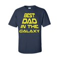 thumbnail image 1 of Men's Father's Day Best Dad In The Galaxy Short Sleeve T-shirt-Navy-large, 1 of 4