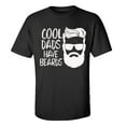 thumbnail image 1 of Men's Father's Day Cool Dads Have Beards Funny Short Sleeve Graphic T-shirt-Black-6xl, 1 of 4