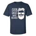 thumbnail image 1 of Men's Father's Day Cool Dads Have Beards Funny Short Sleeve Graphic T-shirt-Navy-large, 1 of 4