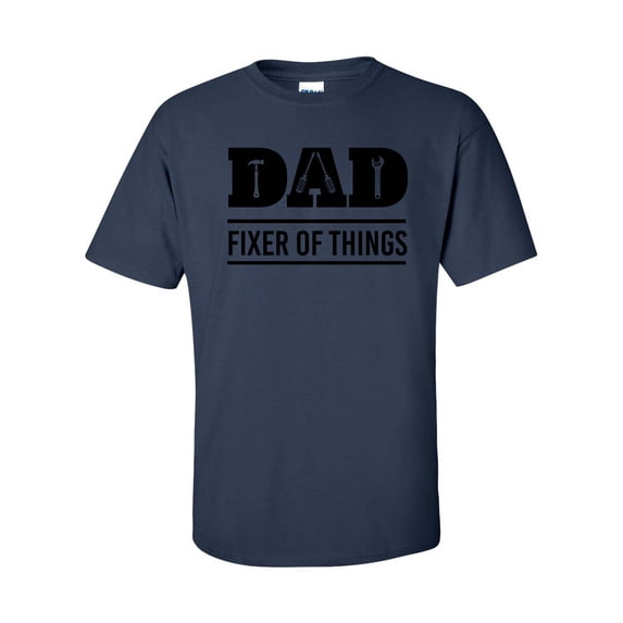 Men's Father's Day Dad Fixer of Things Short Sleeve T-shirt-Navy-xxl