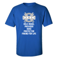 thumbnail image 1 of Men's Father's Day Dad Role Model Provider Hero Protector Friend For Life Short Sleeve T-shirt-Royal-small, 1 of 4