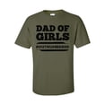 thumbnail image 1 of Men's Father's Day Dad of Girls #OutnumbeSports Grey Short Sleeve T-shirt-Military-small, 1 of 4
