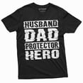 thumbnail image 1 of Men's Father's Day Husband Dad Protector hero T-shirt Dad father Birthday gift tee shirt for him (X-Large Black), 1 of 7