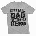 thumbnail image 1 of Men's Father's Day Husband Dad Protector hero T-shirt Dad father Birthday gift tee shirt for him, 1 of 7