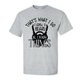 thumbnail image 1 of Men's Father's Day I Grow A Beard and Know Things Funny Short Sleeve Graphic T-shirt-Sports Grey-xl, 1 of 4