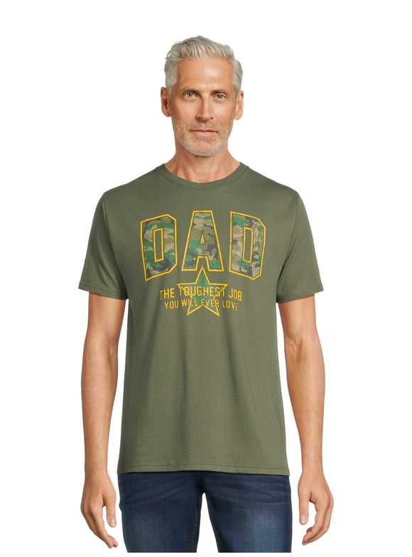Men's Father's Day Military Dad Graphic Tee, Short Sleeve Crewneck Shirt from Way to Celebrate, Sizes S-3XL
