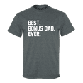 thumbnail image 1 of Men's Father's Day Step Dad Best Bonus Dad Ever Short Sleeve T-shirt-Heather Grey-large, 1 of 4