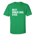 thumbnail image 1 of Men's Father's Day Step Dad Best Bonus Dad Ever Short Sleeve T-shirt-Kelly Green-medium, 1 of 4