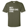 thumbnail image 1 of Men's Father's Day Step Dad Best Bonus Dad Ever Short Sleeve T-shirt-Military-5xl, 1 of 4