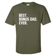thumbnail image 1 of Men's Father's Day Step Dad Best Bonus Dad Ever Short Sleeve T-shirt-Military-small, 1 of 4