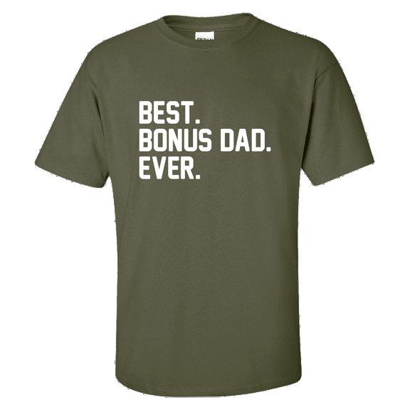 Men's Father's Day Step Dad Best Bonus Dad Ever Short Sleeve T-shirt-Military-xxxl