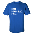 thumbnail image 1 of Men's Father's Day Step Dad Best Bonus Dad Ever Short Sleeve T-shirt-Royal-5xl, 1 of 4