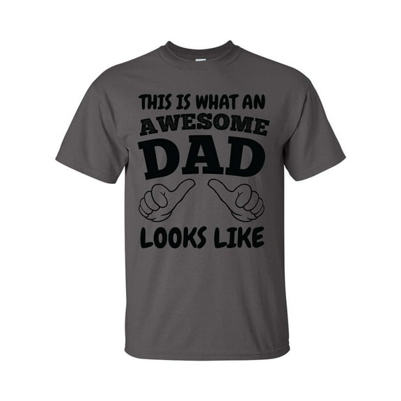 Men's Father's Day This Is What An Awesome Dad Looks Like Short Sleeve T-shirt-Charcoal-small